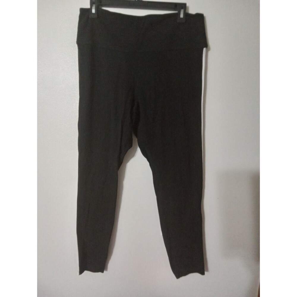 Victoria's Secret Black With With White Stripe Ankle Leggings Women's XL